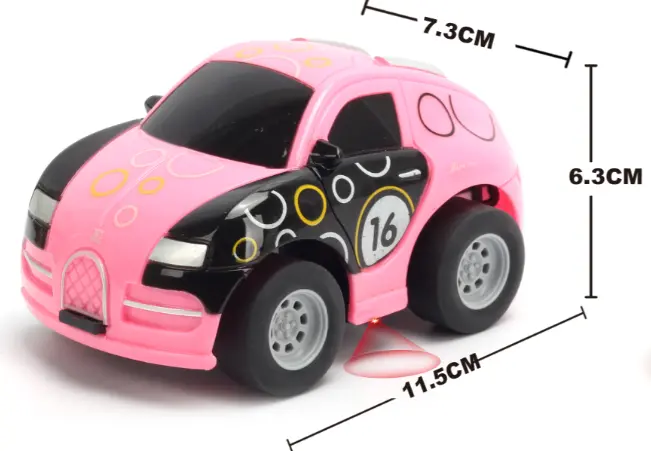 Trc 1:43 Q Version Bugatti Graffito Car Pink Req. 4X Aa Batts - Trc-6148R-P 1