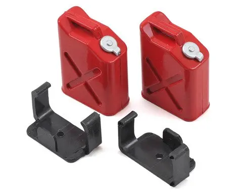 Yeah Racing 1:10 Red Jerry Cans W/ Mounts 2Pcs/Ea - Yea-Ya-0355 1