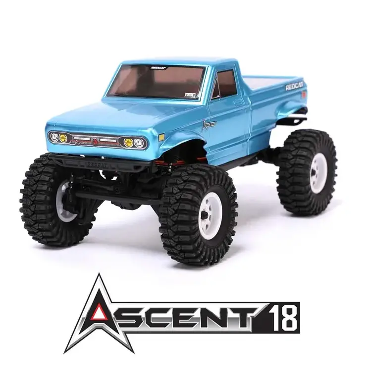 Redcat 1:18 Ep Ascent-18 Blue Ute Rock Crawler W/ Radio, Battery & Charger - Rcatascent18-B 1