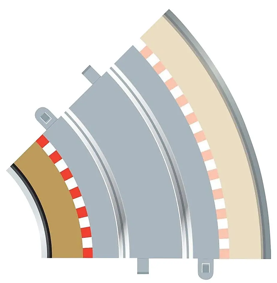 Scalextric Inner Border Curve Rad-2 45Deg 4Pcs - C8225 1