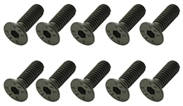 Steel Countersunk Hex Screws M4x12mm - 10Pcs 1
