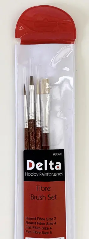 Delta Fibre Brush Set 2X Round 2X Flat - Dlbs26 1
