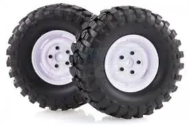 Hsp 1.9In Rc4 Soft Off-Road Crawler Tyres On White Wheels 2Pcs - Hsp-68162 1