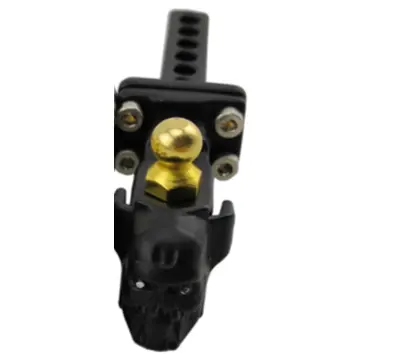 Rct Aluminum Trailer Drop Hitch Receiver Towball - Skull Black For 1/10 Rc Cars - Rctsm01001e 1