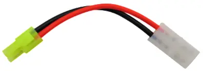 Rct Tamiya Female To Mini Tamiya Male Adapter 20Awg 100Mm 1Pc/Bag (1Pc) - Rctc07005 1
