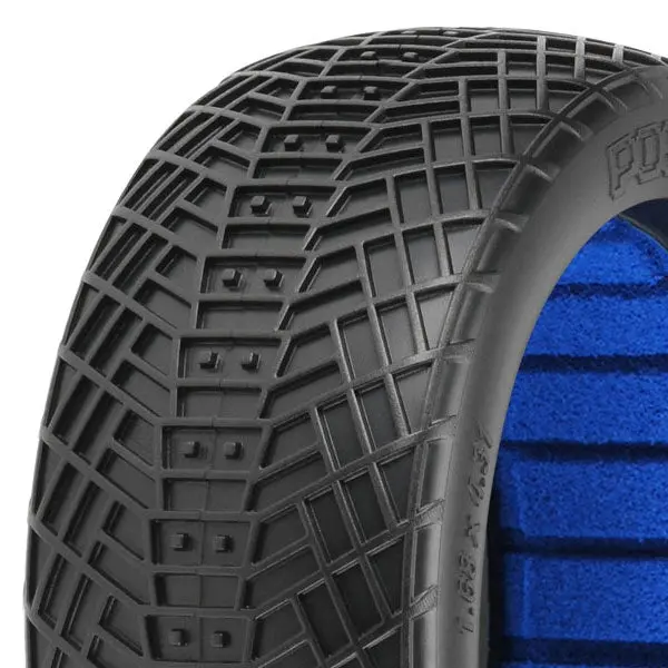 Positron Clay 1/8Th Off Road Tyres And Inserts - 1Pr 1