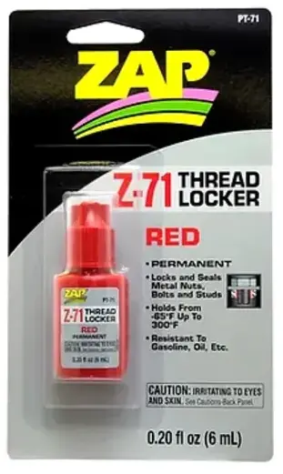 Zap Red Permanent Threadlock 1Oz - Pt-71 1