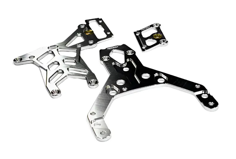 Integy 1:5 Upper Fr&Rr Chassis Brace Set Aluminium Silver - Int-Baj163silver 1