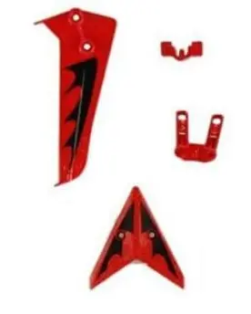 Syma S107h Tail Fins And Brackets Red - Sym-S107g-02B 1