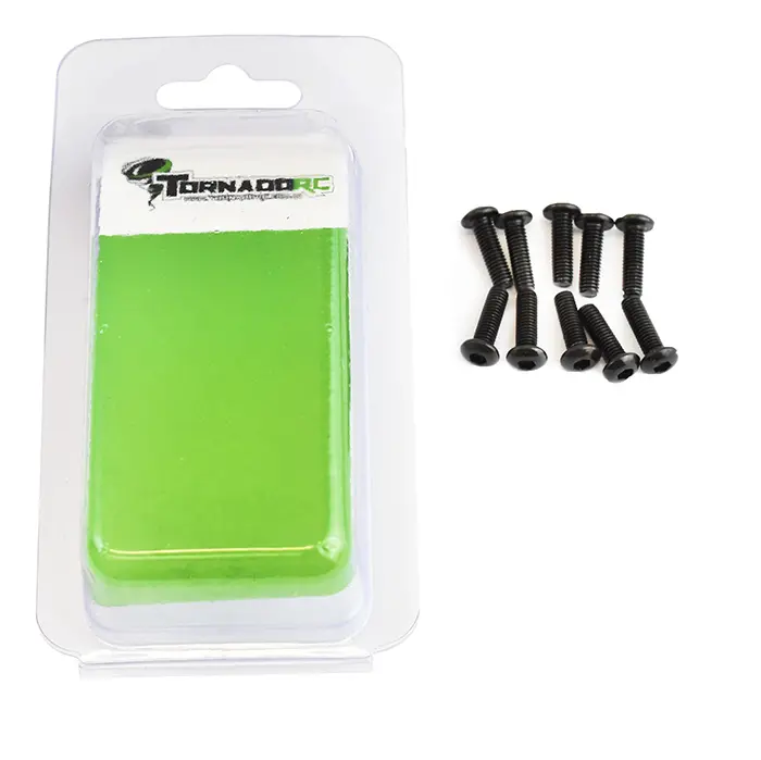Tornado 3X8mm Hex Drive Button Head Screw 10Pcs - Trc-3X8but 1