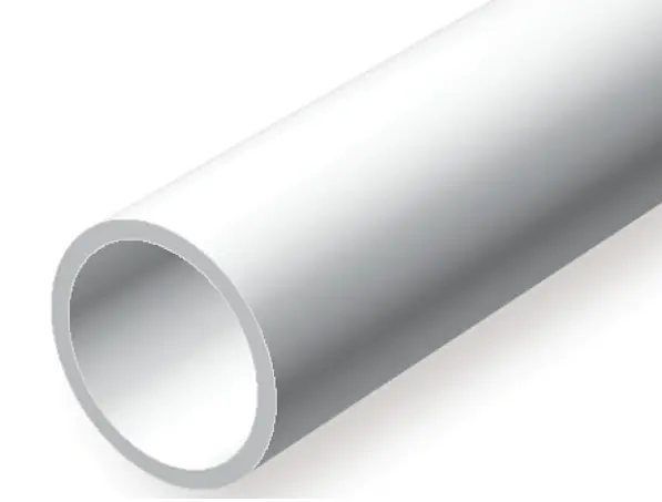 Evergreen 6.3(1/4In)X600mm White Styrene Tube 5Pcs - Eg428 1