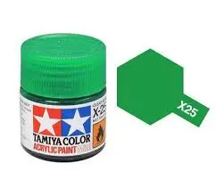 Tamiya X-25 Clear Green Mini Acrylic 10Ml - 81525 1