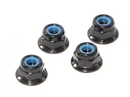 Hpi 4Mm Flanged Nyloc Nuts Black 4Pcs - Hpi-Z684 1