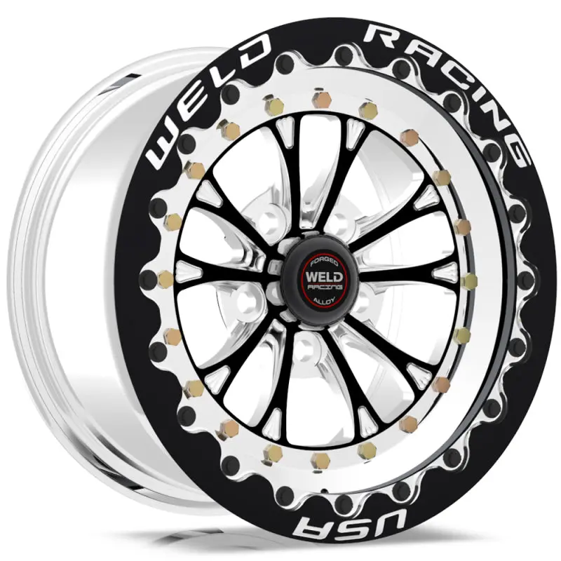 Weld Vitesse 15X10 / 5X4.75 Bp / 7.5In. Bs Black Wheel - Black Single Beadlock Mt 1