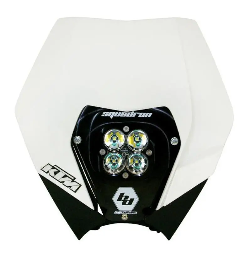 Baja Designs 08-13 Ktm Headlight Kit Dc W/ Headlight Shell White Squadron Sport 1