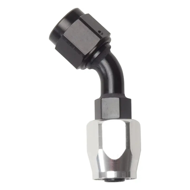 Russell Performance -6 An Black/Silver 45 Degree Full Flow Hose End 1