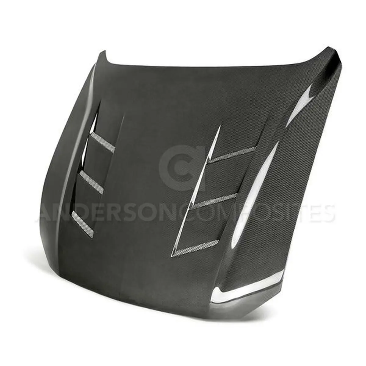 Anderson Composites Type-Sa Double Sided Carbon Fiber Hood (2018-2021 Mustang Gt/Eco) 1