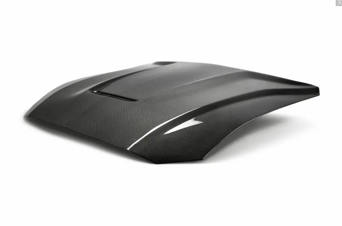 Anderson Composites Double Sided Type-Gr Carbon Fiber Hood (2018-2021 Mustang) 1