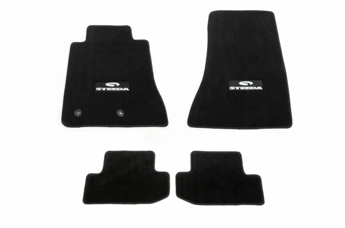 Steeda S550 Mustang Front & Rear Floor Mats (2015-2021 Mustang) 1