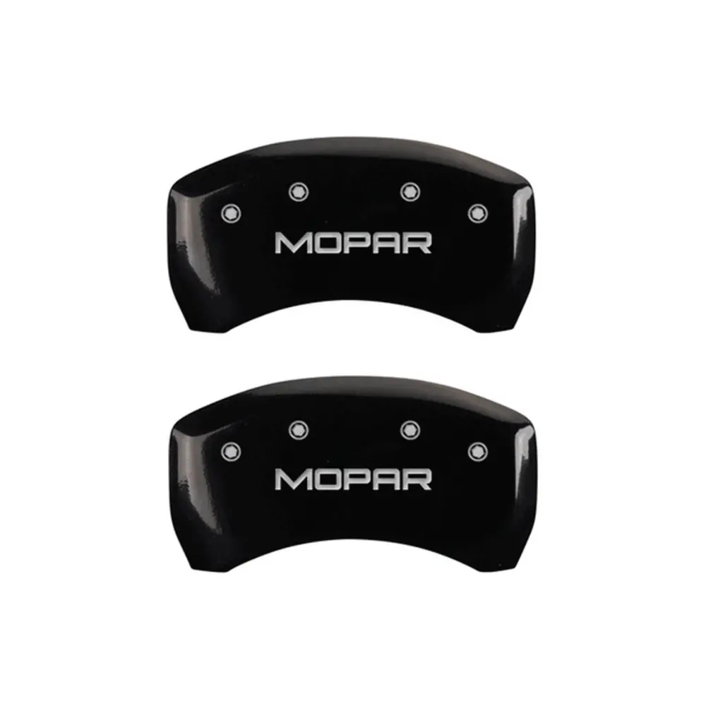 Mgp Caliper Covers Mopar Logo Black Finish Silver Character (05-10 Charger/09-10 Challenger) 12005Smopbk 2