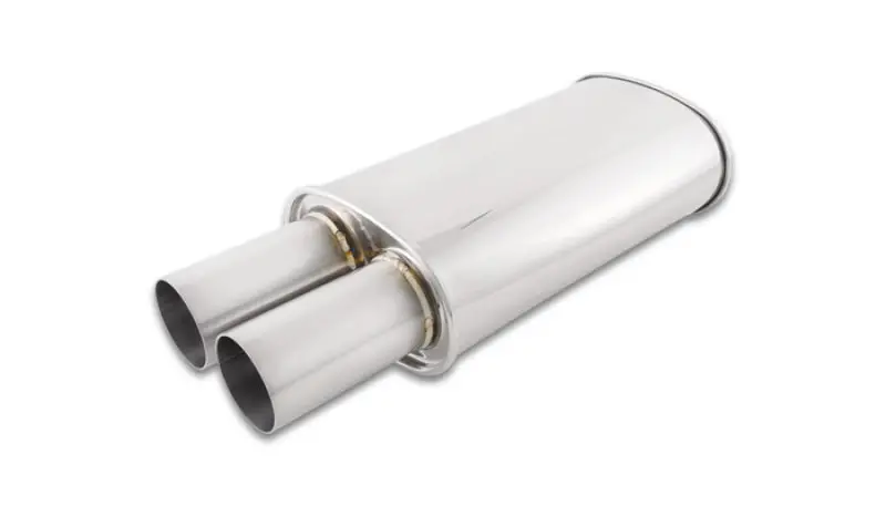 Vibrant Streetpower Oval Muffler W/3.00In Round Straight Cut Tip (3.00In Inlet) 1