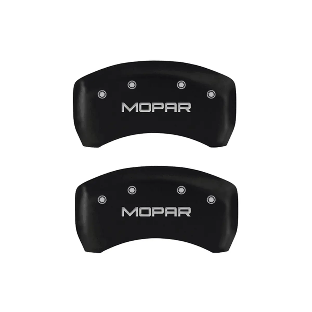 Mgp Caliper Covers Mopar Logo Matte Black Finish Silver Character (05-10 Charger/09-10 Challenger) 12005Smopmb 1