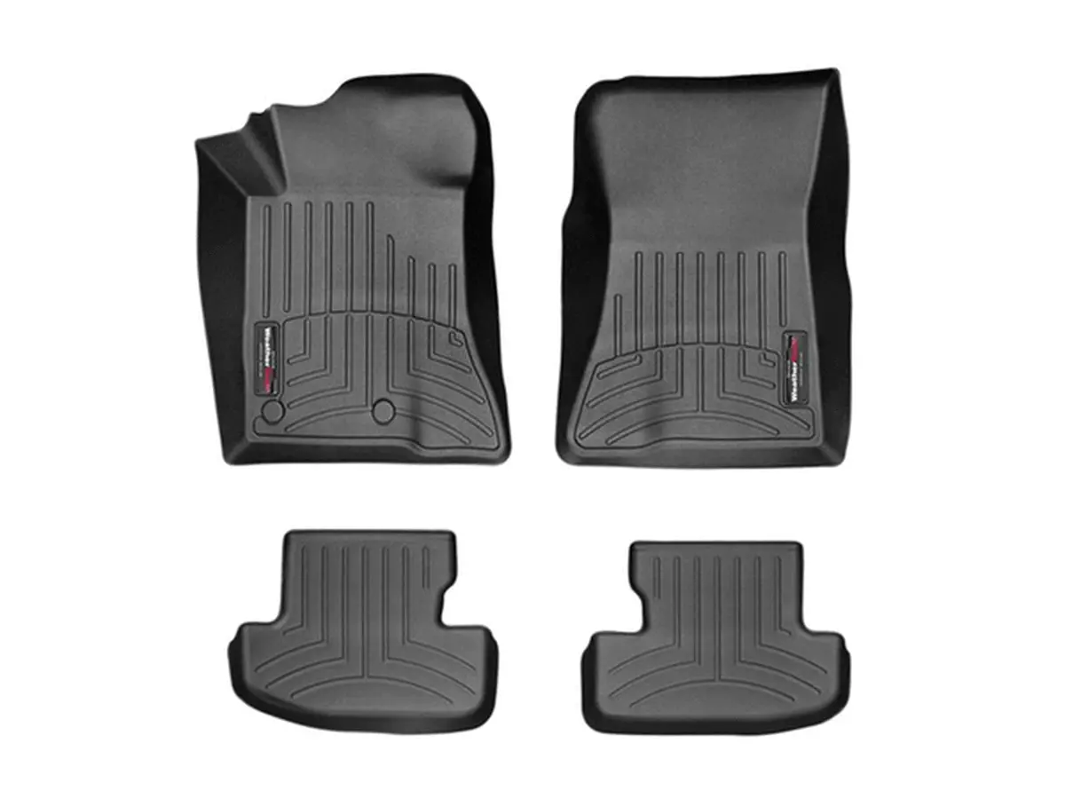 Weathertech Front & Rear Floor Liner Set Black (2015+ Mustang) 1