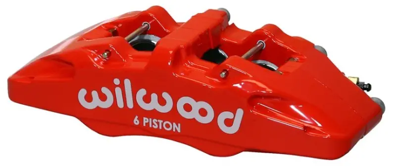Wilwood Caliper-Forged Dynapro 6 5.25In Mount-Red-L/H 1.62/1.12/1.12In Pistons 0.81In Disc 1