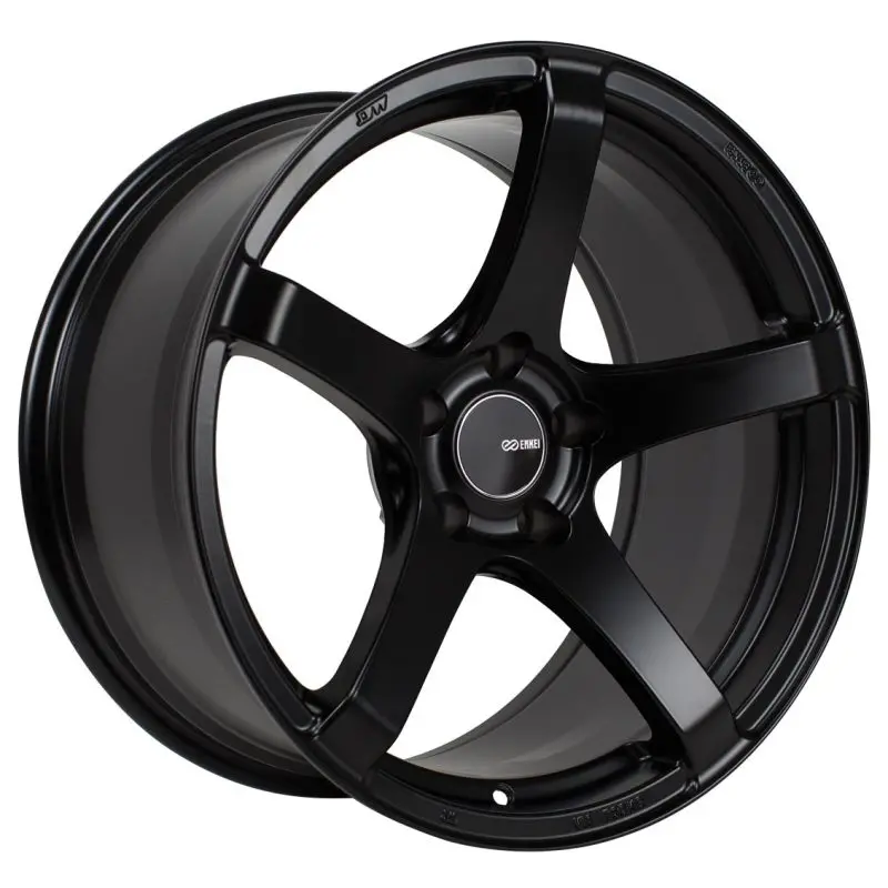 Enkei Kojin 18X8.5 45Mm Offset 5X100 Bolt Pattern 72.6Mm Bore Dia Matte Black Wheel 1